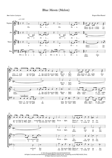 Blue Moon (arr. Anders Lindqvist)