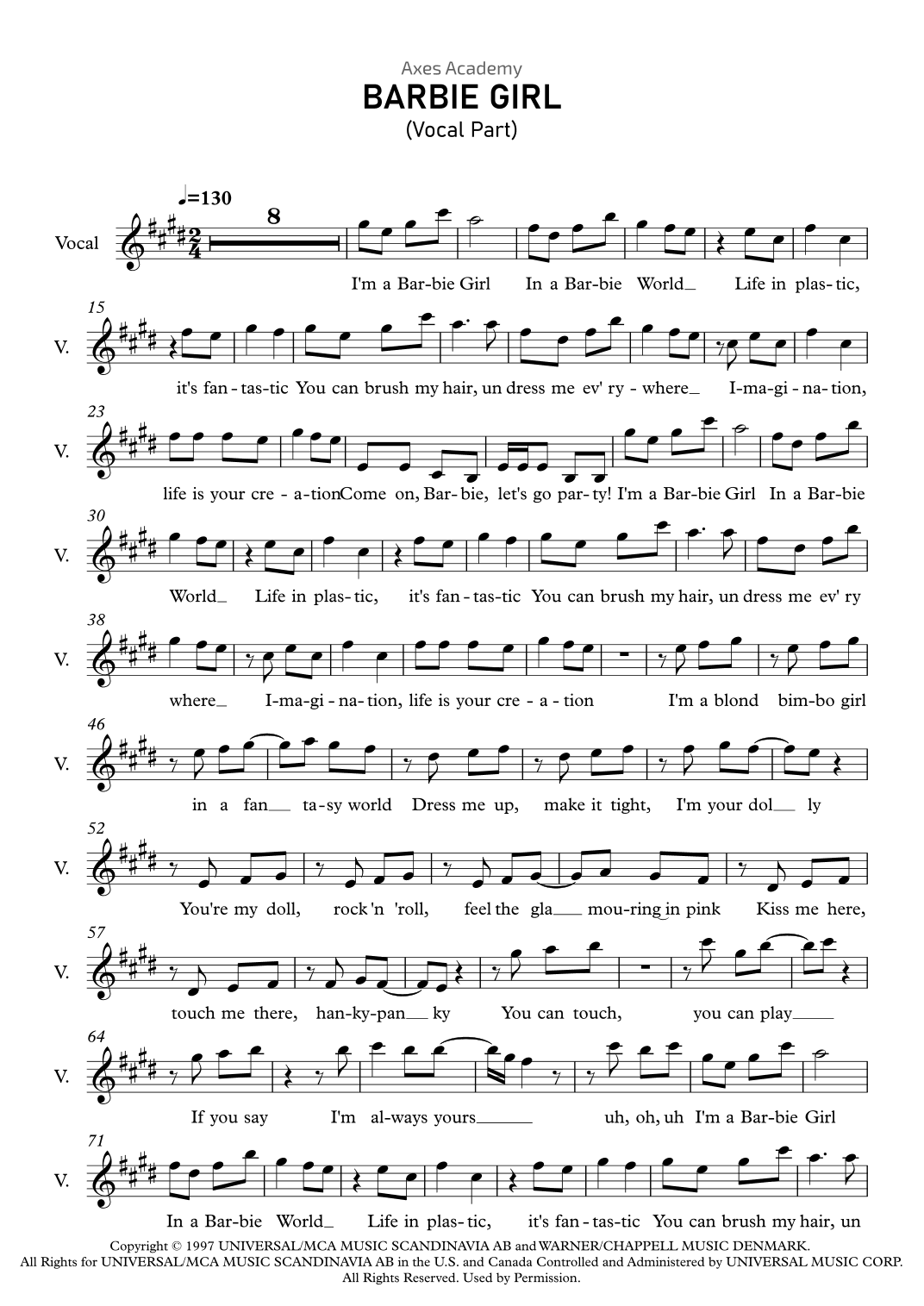 Barbie Girl (arr. Marcello Gallante)