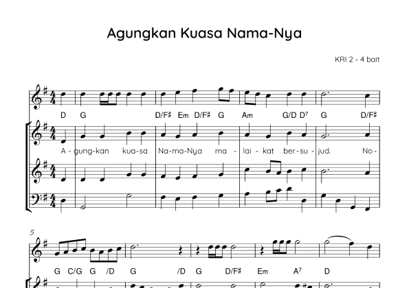All Hail the Power of Jesus Name - Score Only (arr. Angie Wiranata)