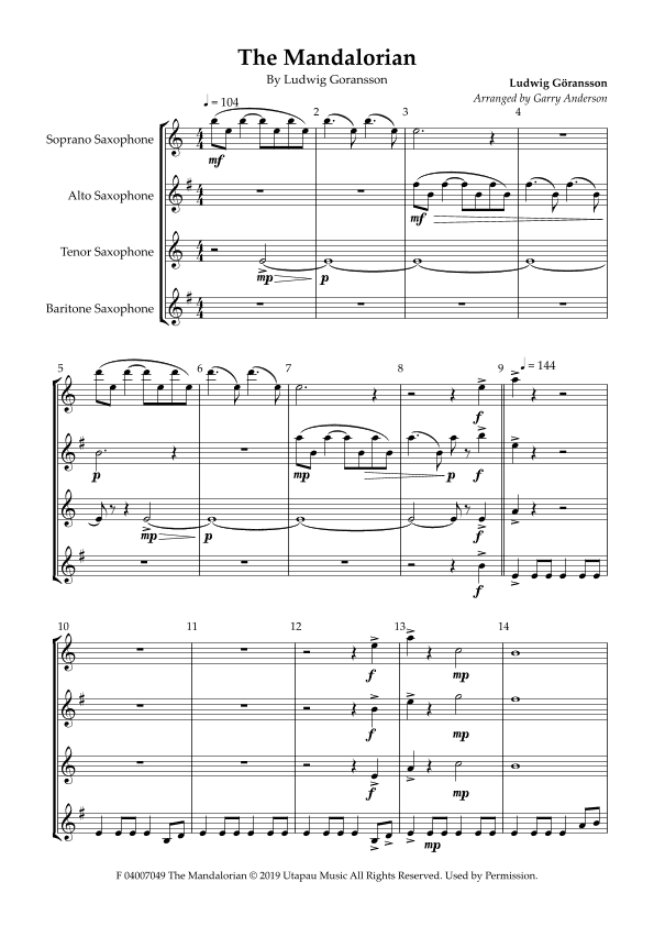 The Mandalorian (arr. Garry Anderson)