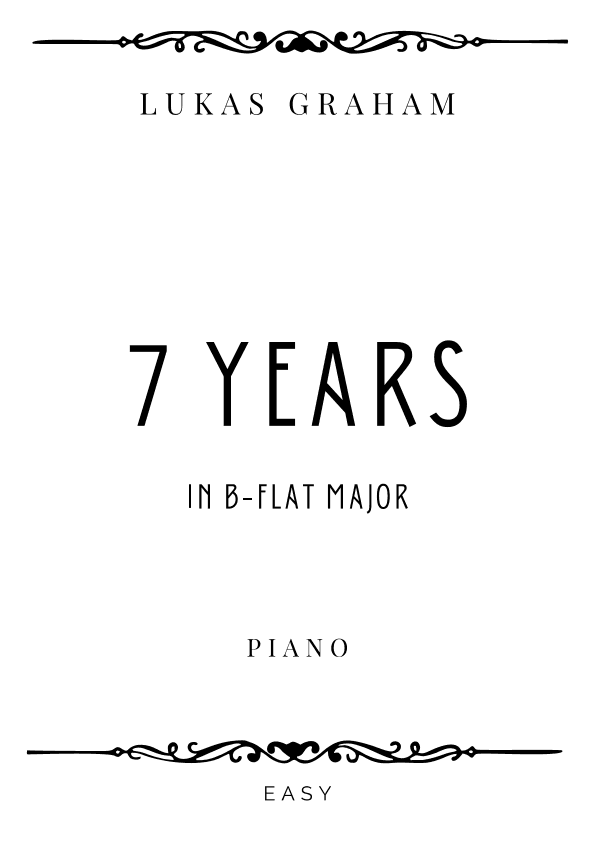 7 Years (arr. Piacere Music Sheets)