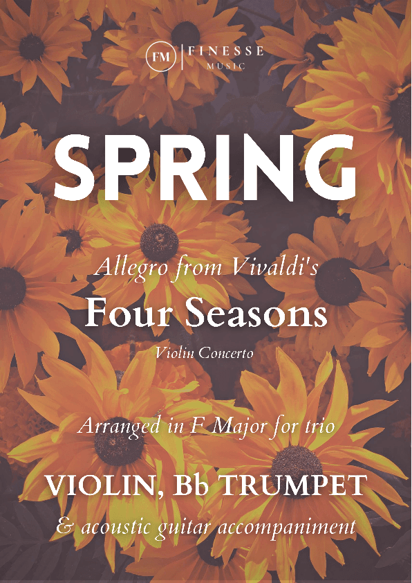 TRIO - Four Seasons Spring (Allegro) for VIOLIN, Bb TRUMPET and ACOUSTIC GUITAR - F Major (arr. Ivan de Andrade)