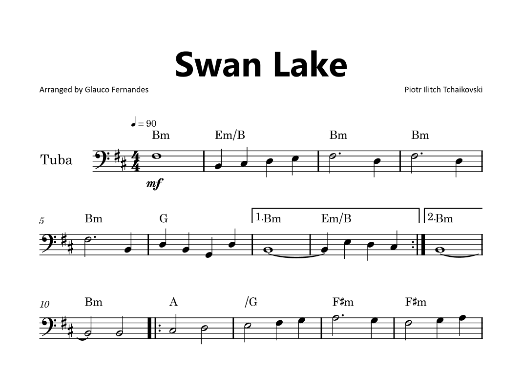 Swan Lake (arr. Glauco Fernandes)