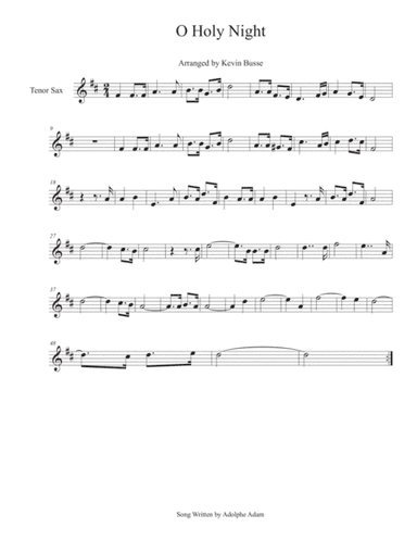 O Holy Night - Tenor Sax (arr. Kevin Busse)