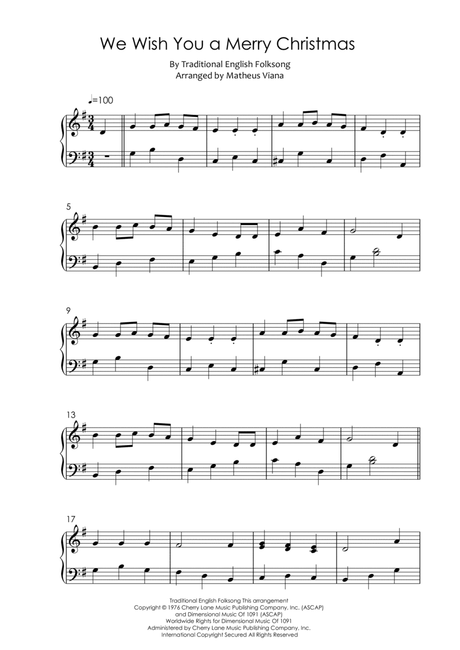 We Wish You A Merry Christmas (arr. Matheus Viana)