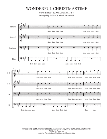 Wonderful Christmastime (arr. Patrick McAlexander)