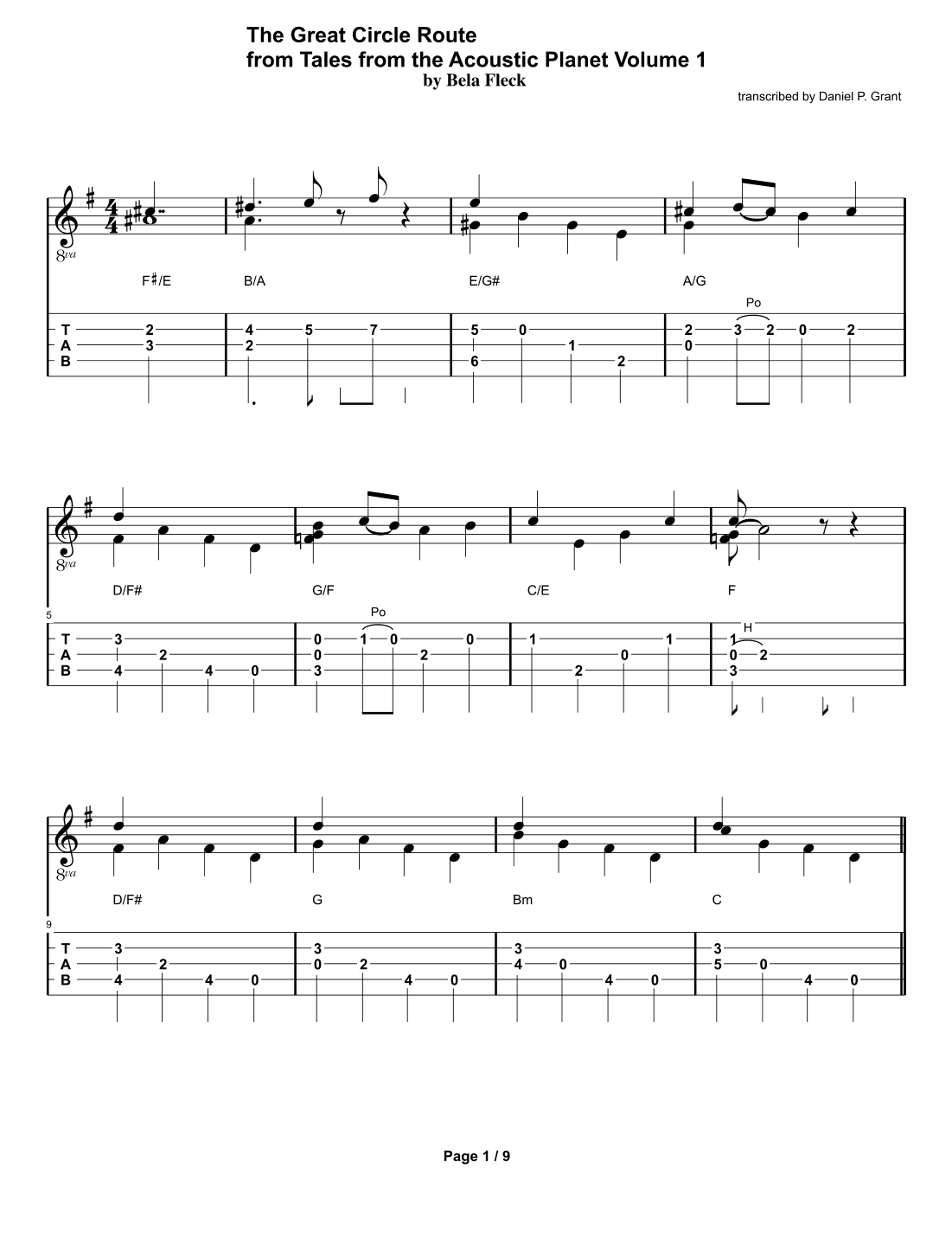 The Great Circle Route (arr. Daniel P. Grant)