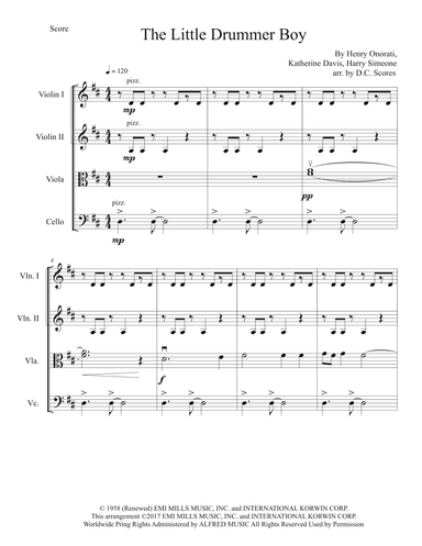 The Little Drummer Boy (arr. D.C. Scores)