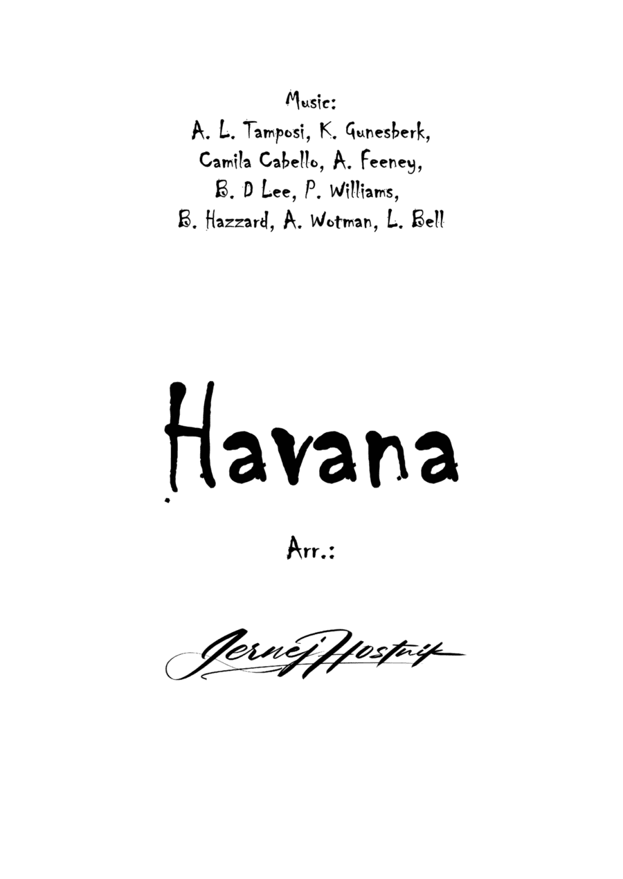 Havana (no Rap Version) (arr. Jernej Hostnik)