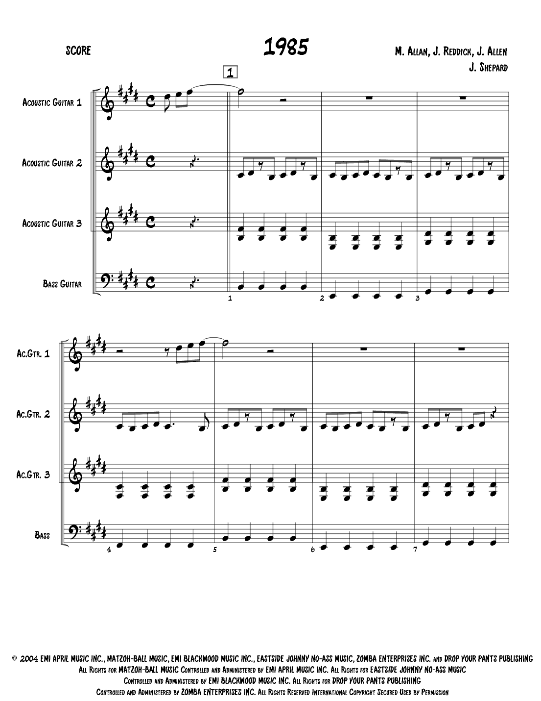 1985 (arr. Jeremy Shepard)