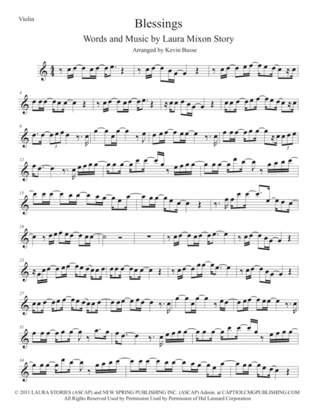 Blessings (arr. Kevin Busse)