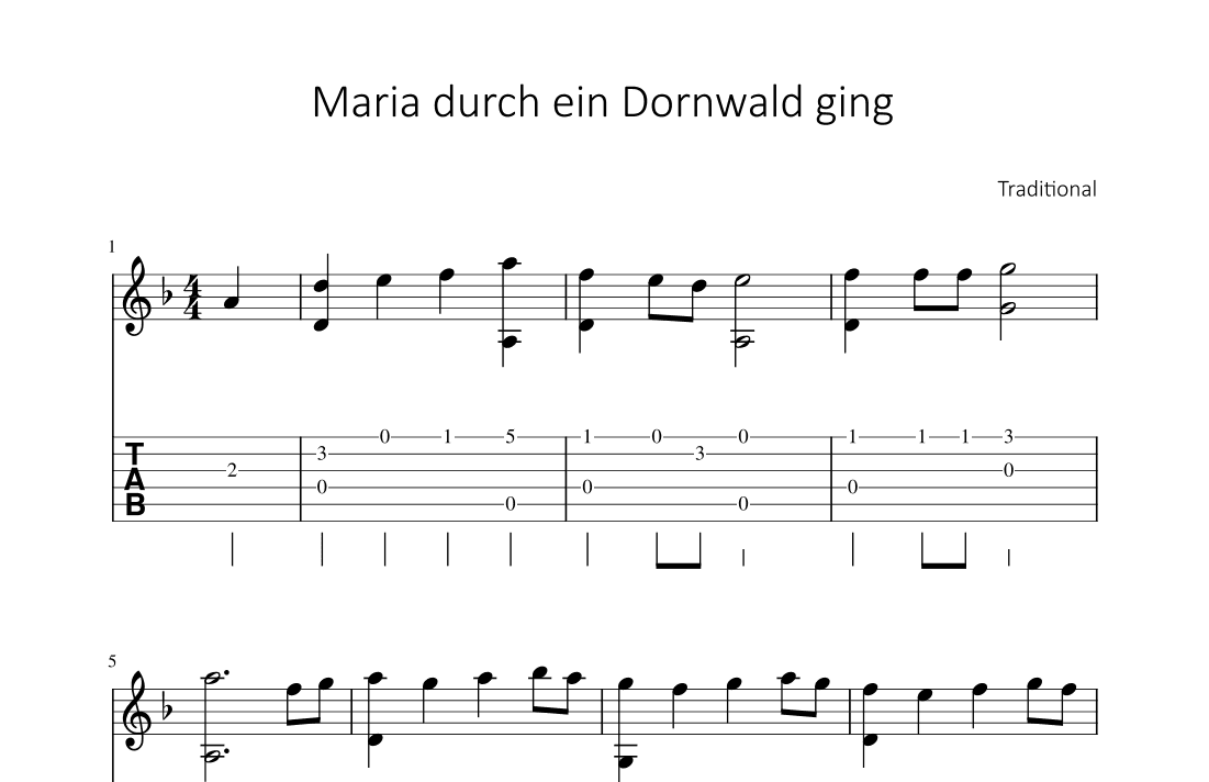 Maria durch ein Dornwald ging (arr. Bettina Schipp)