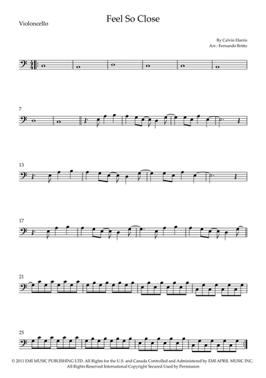 Feel So Close (arr. Fernando Britto)