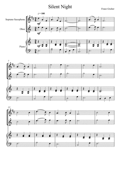 Franz Gruber - Silent Night (Soprano Saxophone and Oboe Duet) (arr. André Laitano)