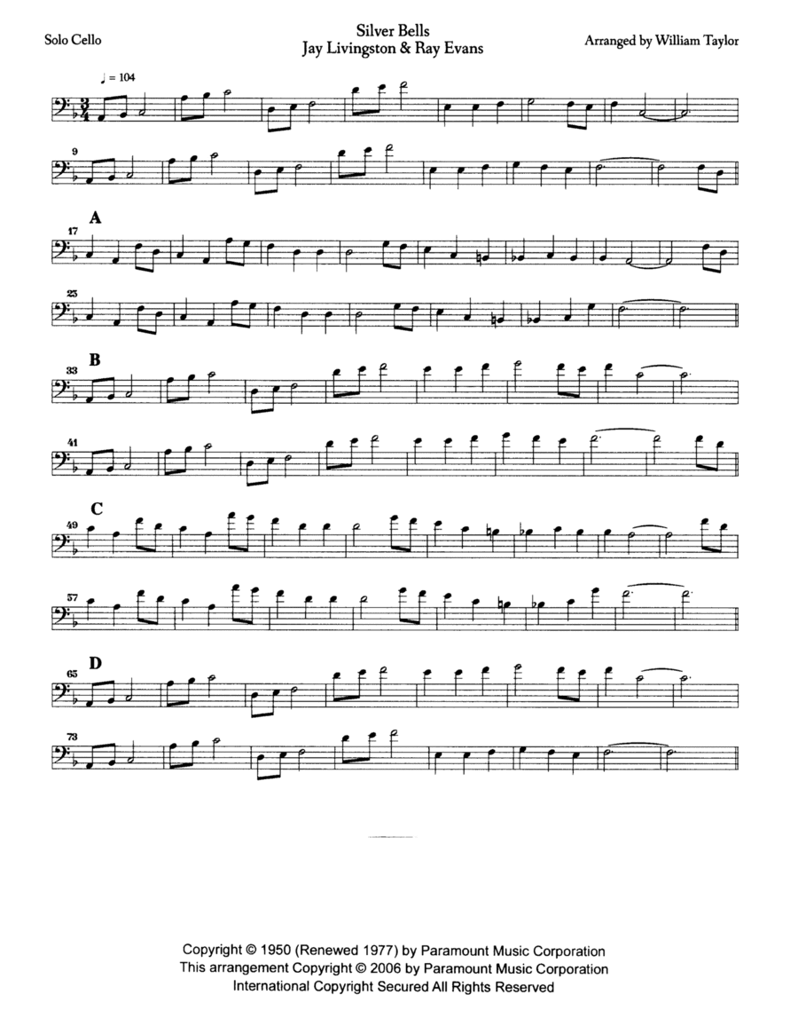Silver Bells (arr. William Taylor)