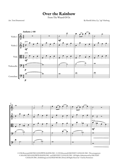 Over The Rainbow (arr. Tom Drummond)