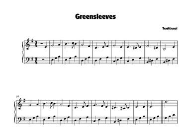 Greensleeves (arr. Piano)