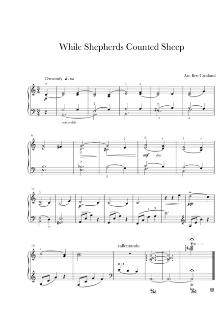 While Shepherds Counted Sheep (arr. Richard BG Crosland)