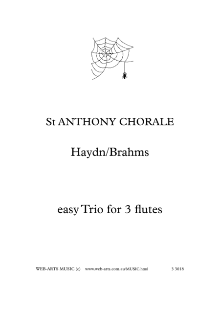 Saint Anthony Chorale Easy Trio for 3 flutes - HAYDN/BRAHMS (arr. WEB-ARTS Digital Music)