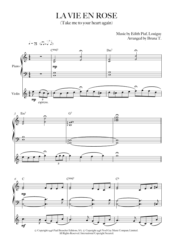 Take Me To Your Heart Again (arr. Bruna T.)