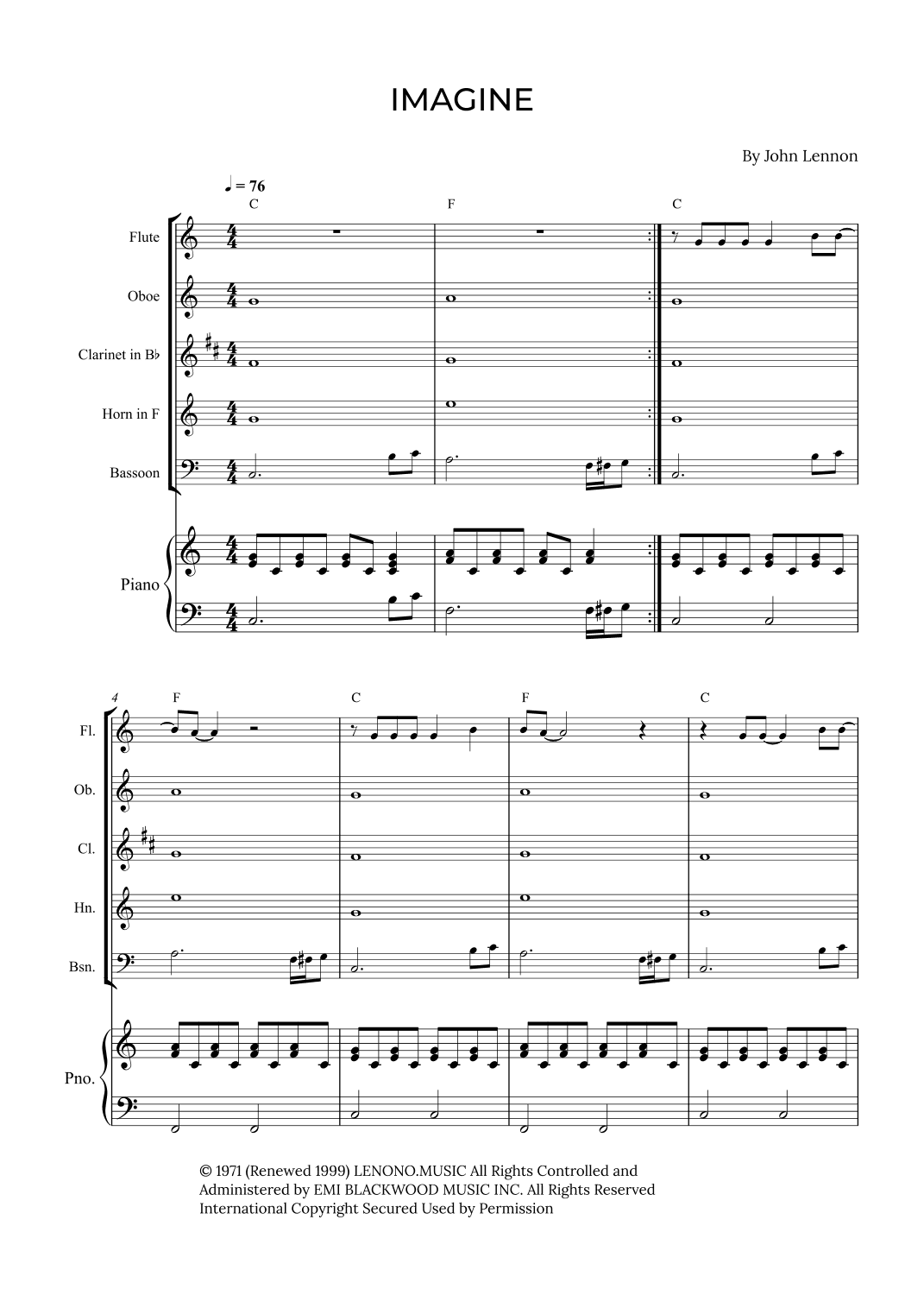 Imagine (arr. Alex Nunes Rodrigues)