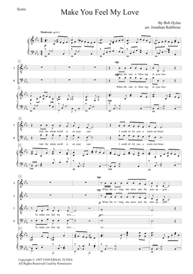 Make You Feel My Love (arr. Jonathan Rathbone)