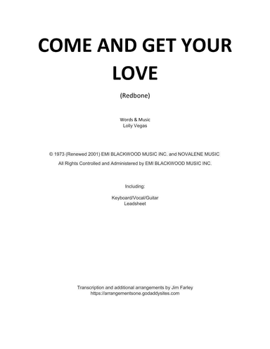 Come And Get Your Love (arr. Jim Farley)