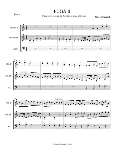 Fugue on Twinkle Twinkle Little Star (arr. Mayra Carmeli)