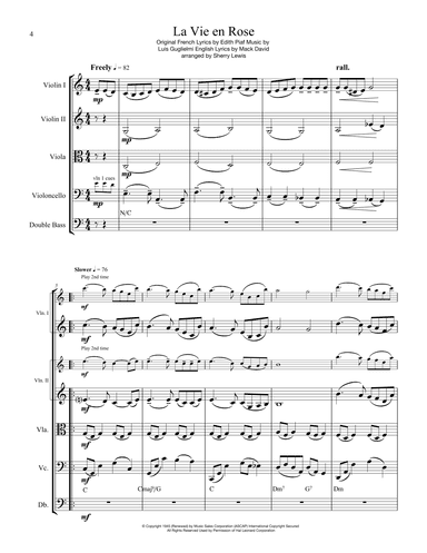 La Vie En Rose (arr. Sherry Lewis)