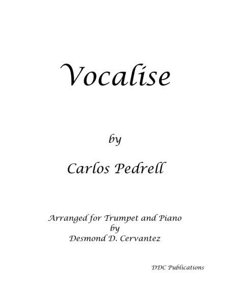 Vocalise (arr. Arr. Desmond D. Cervantez)