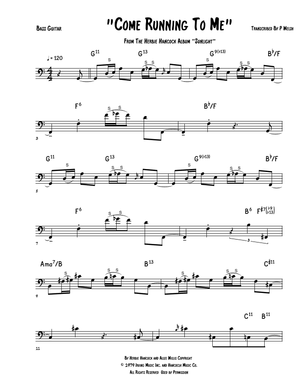 Come Running To Me (arr. P Welsh)