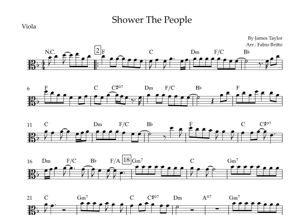 Shower The People (arr. Fabio Britto)