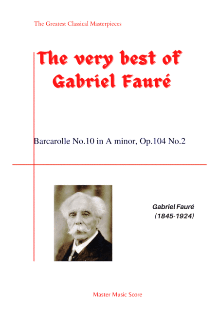 Faure-Barcarolle No.10 in A minor, Op.104 No.2 (arr. MPS)