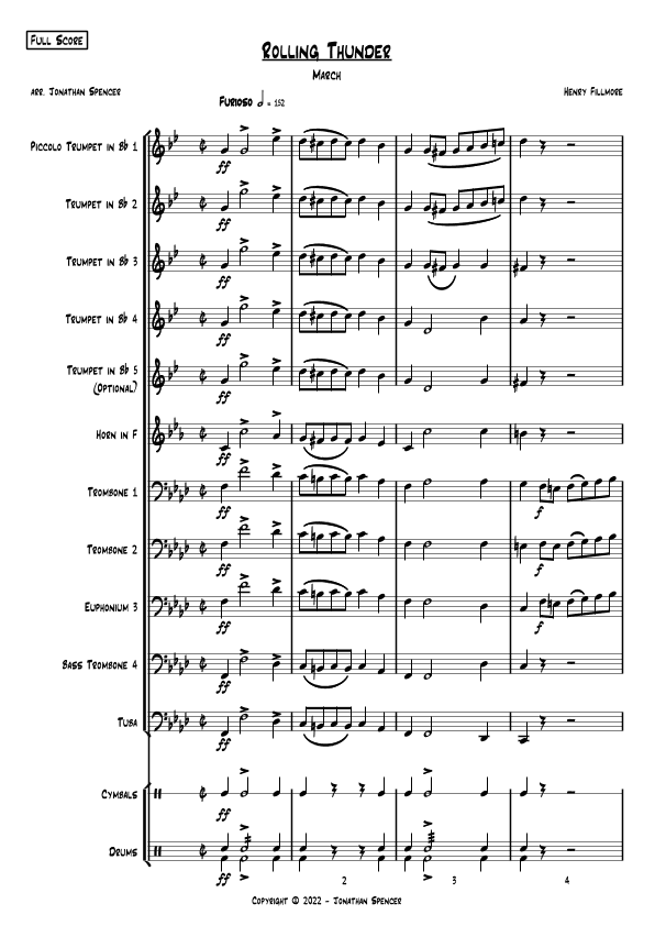 Rolling Thunder (arr. Jonathan Spencer)