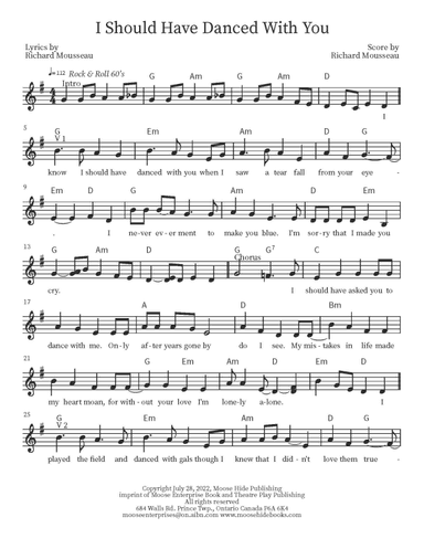 I Should Have Danced With You