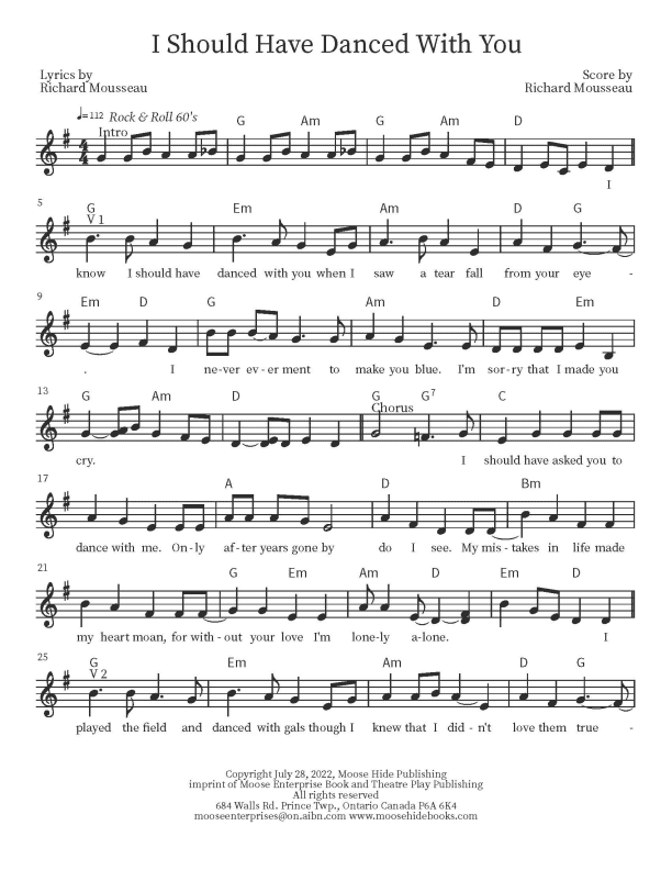 I Should Have Danced With You