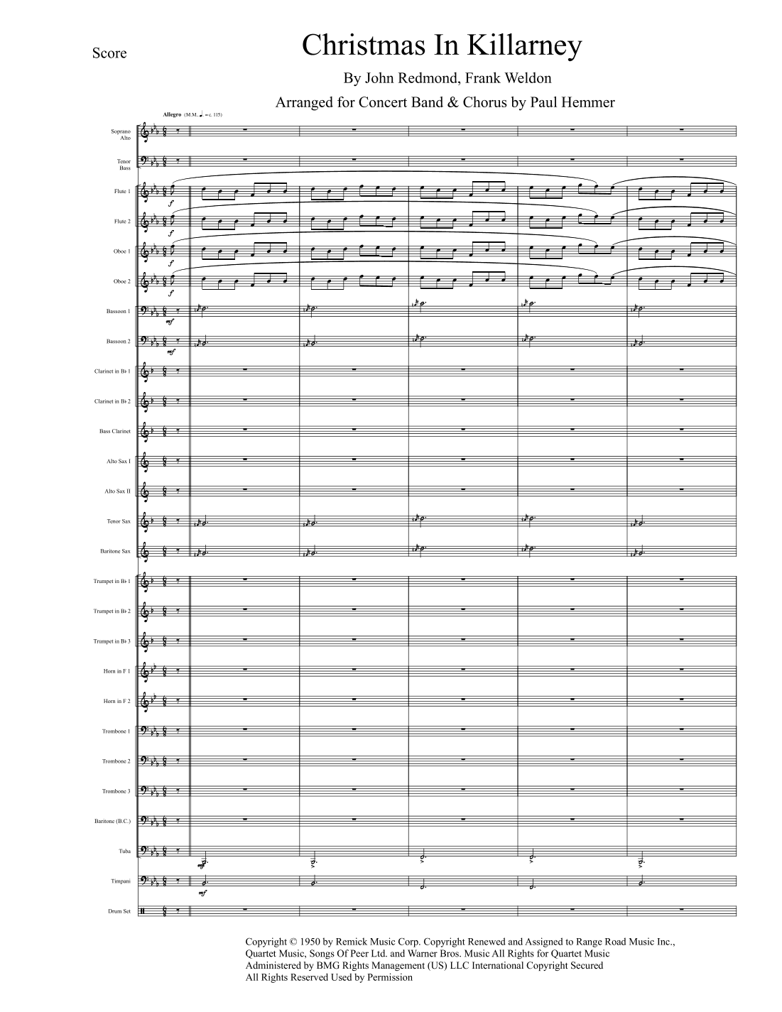 Christmas In Killarney (arr. Paul Hemmer)
