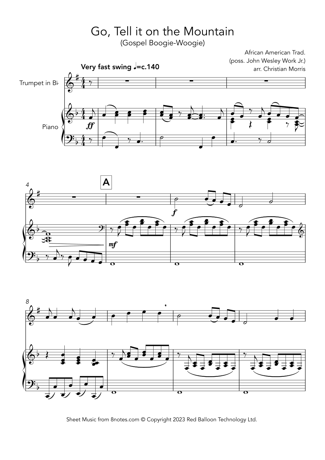 Go Tell it on the Mountain (Gospel Boogie-Woogie) (arr. Christian Morris)