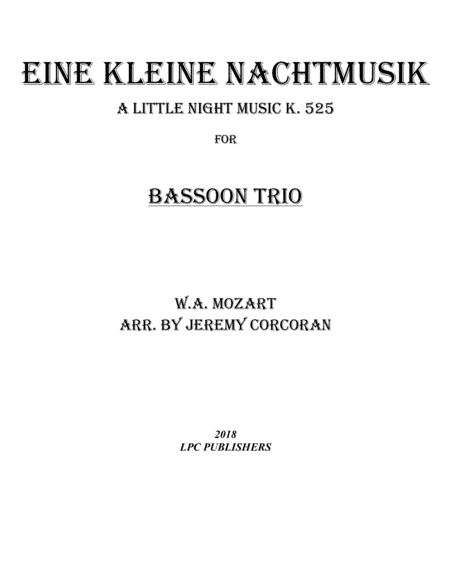 Eine Kleine Nachtmusik for Three Bassoons (arr. Jeremy Corcoran)
