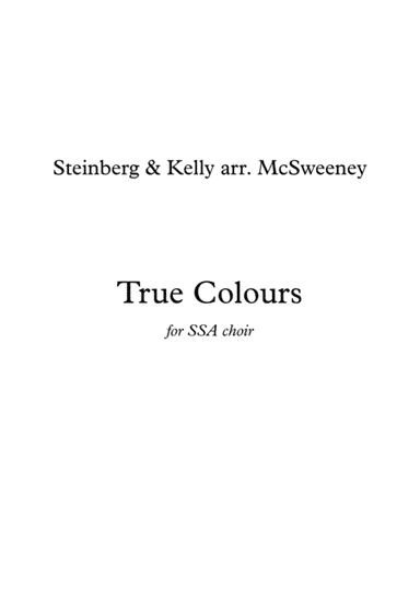 True Colors (arr. Stuart McSweeney)