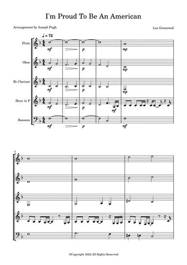 Proud To Be An American (arr. Joseph Pugh)
