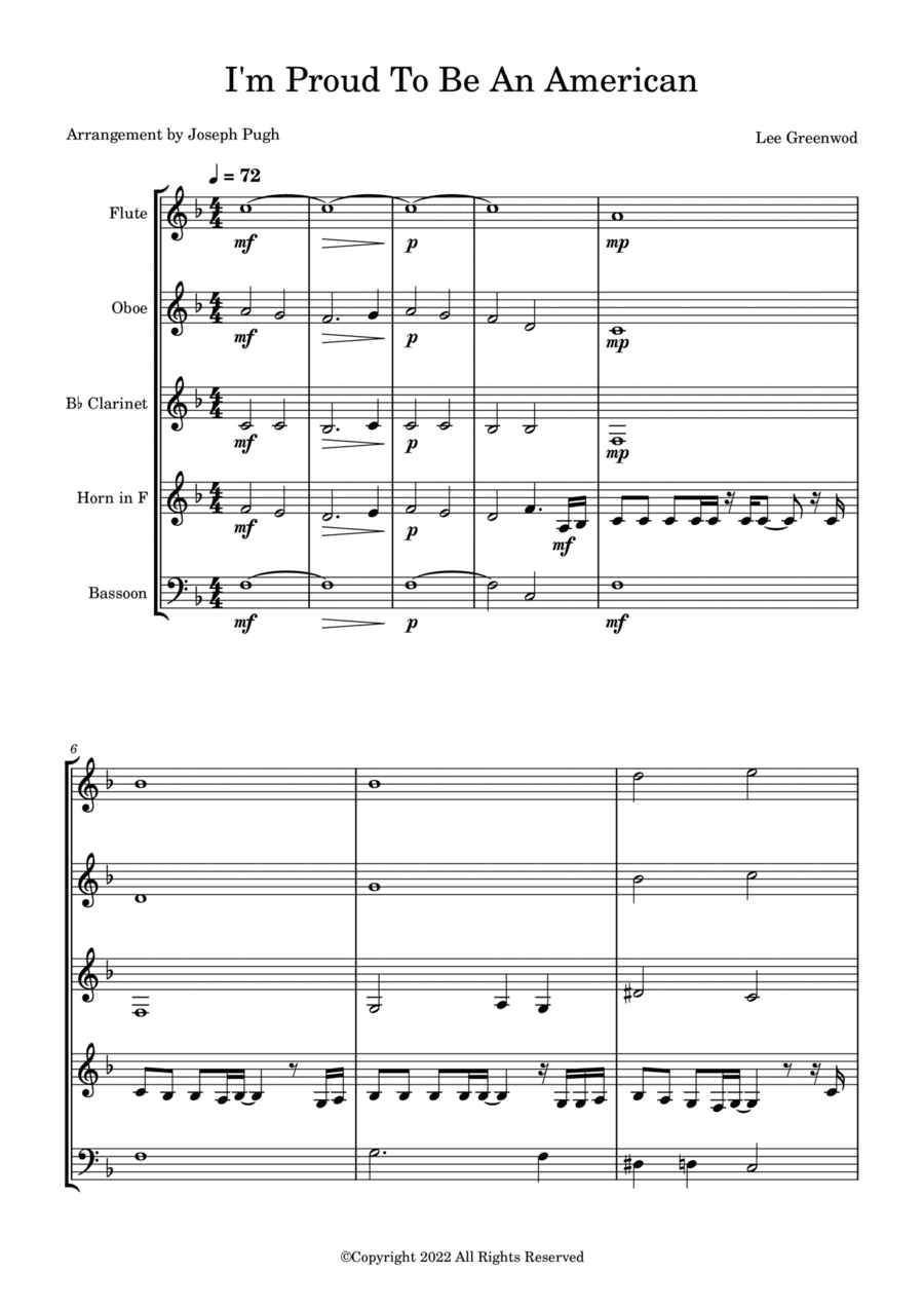 Proud To Be An American (arr. Joseph Pugh)