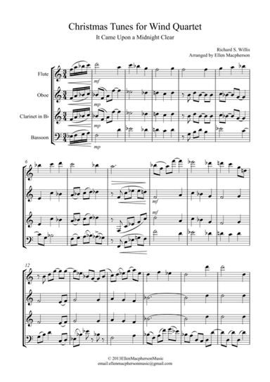 Christmas Tunes for Wind Quartet (arr. Ellen Macpherson)