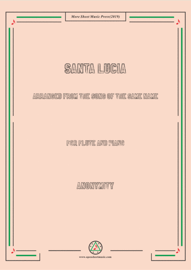 Louis-Santa Lucia, for Flute and Piano (arr. MSM)