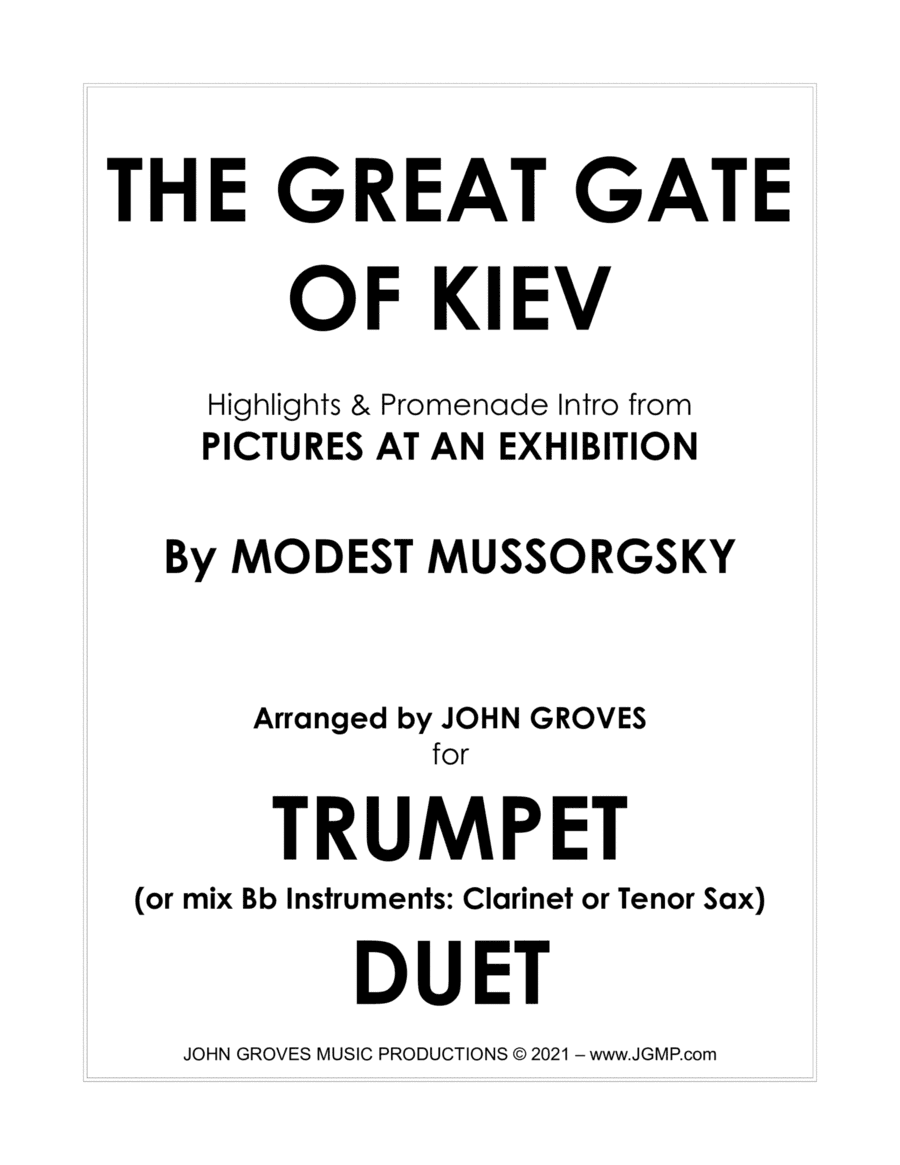 The Great Gate of Kiev from Pictures at an Exhibition - Trumpet Duet (arr. John Groves)