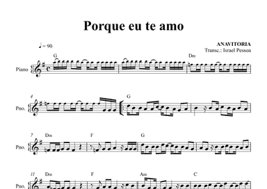 Porque Eu Te Amo (arr. Israel Pessoa)