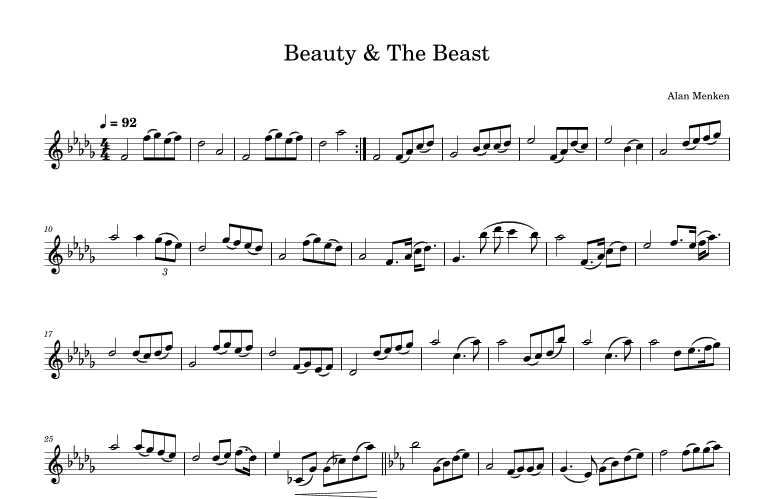 Beauty And The Beast (arr. Julia Mills)