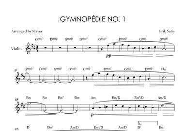 Gymnopédie No.1 (arr. Slayer)