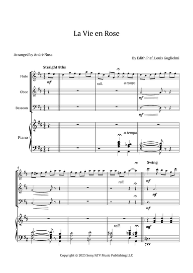La Vie En Rose (arr. André Nusa)