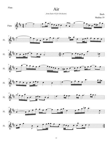 Air On A G String in D major (arr. Luis Chris Medina)